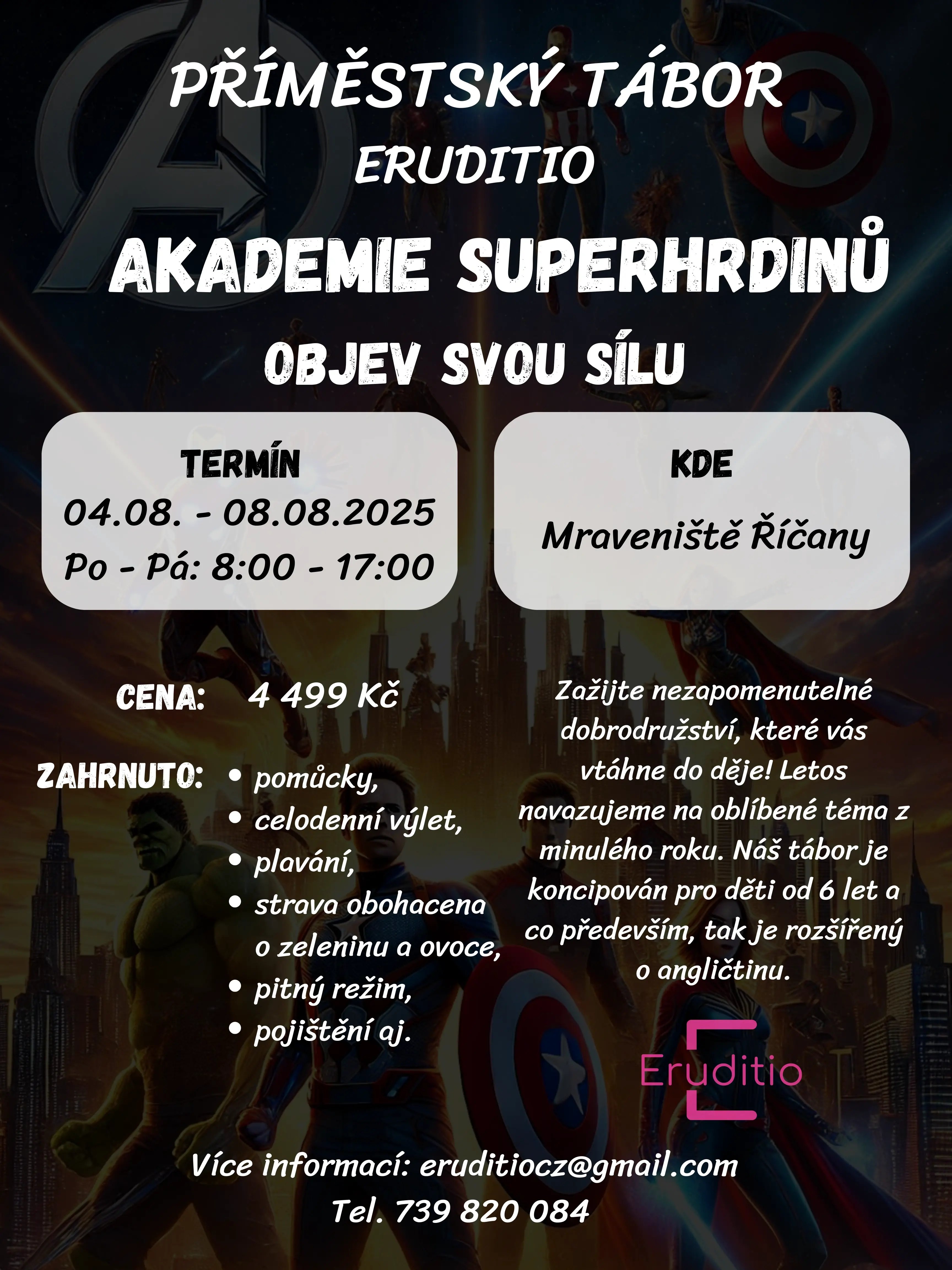 Říčany - leták Akademie superhrdinů